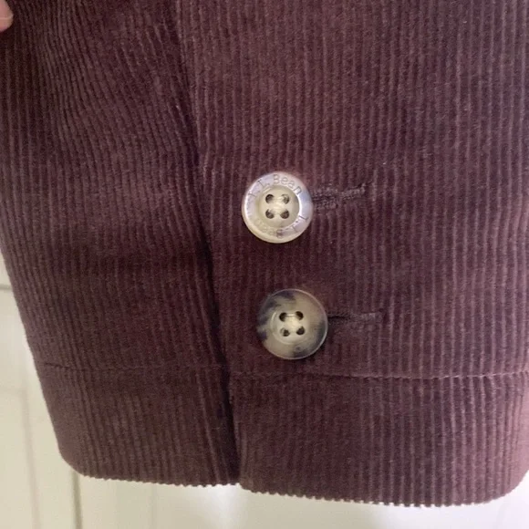 L.L.Bean Brown Corduroy Blazer 3 Button Classic Casual Jacket Size 10 - Picture 7 of 8
